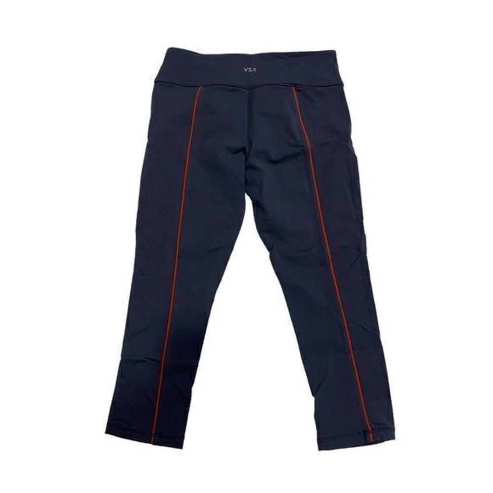 Victorias Secret Gray and Orange Stripe Athletic Cropped Pants